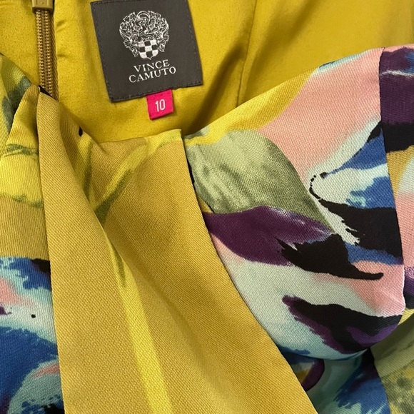 Vince Camuto Yellow Sheath Cocktail Dress - Picture 6 of 10